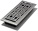 Decor Grates AJH412-NKL Oriental Floor Register, 4x12 Inches, Brushed Nickel