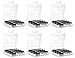 Whizzotech AA/AAA Cell Battery Storage Case/Holder with Charge Reminder Markings Clear Color (6 Pack) primary