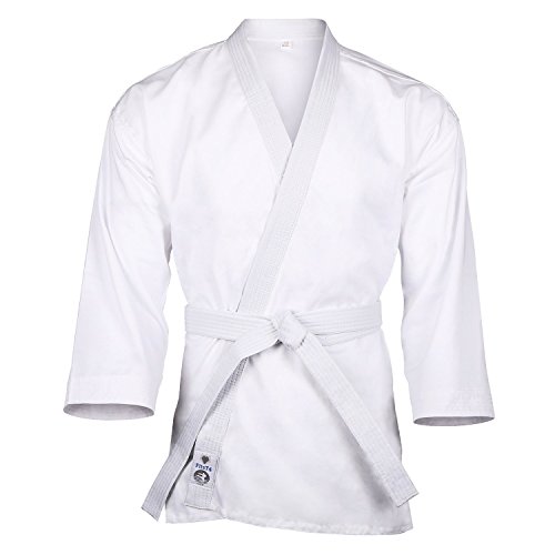 image for FitsT4 Sports FitsT4 Karate Uniform with Belt 7.5oz Elastic Drawstring