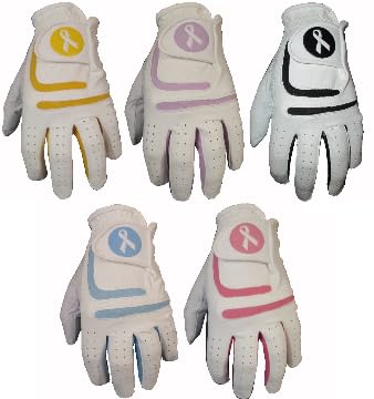 Womens Female Golf 5 Pack Gloves Made From Cabretta Leather | Extra Grip & Breathable Gloves | Left Hand Glove For Right Handed Golfer | The Perfect Golf Accessories For Women (Large)