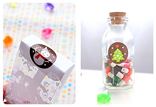 160pcs Christmas Sticker Xmas Elements Self-Adhesive DIY Cartoon Sticker Gift Sealing Decoration Paster Baking Packing Label Wrapping Stickers Packaging Envelope Seals - Thumbnail 3