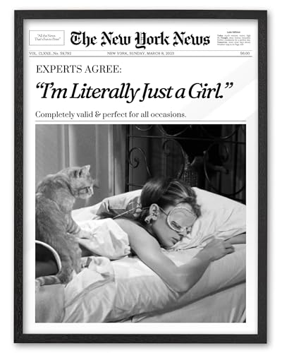 Audrey Hepburn I'm Literally Just a Girl Framed Wall Art