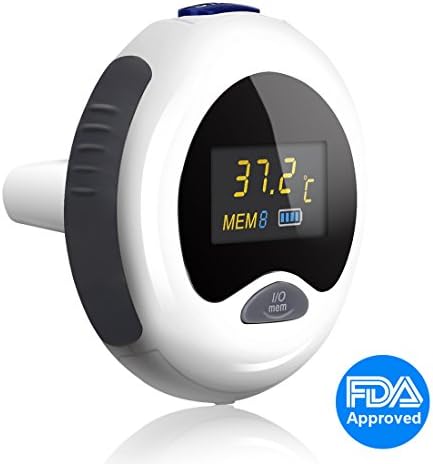 Healva Digital Medical Infrared Ear Thermometer Electronic Clinical Instant Response Accurate Thermometer with Fever Alert & Memory Storage for Baby, Kid and Adult - Battery and Case Included
