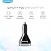 Car Charger: Lumsing 48W/9.6A 4-Port USB Car Charger for iPhone 7 /6s / 6 / 6 plus, iPad Air 2, Samsung Galaxy S7/ S6, Nexus, HTC, Motorola, Smartphones, Tablets and More (Black)