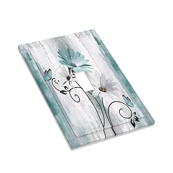 Thsanju Teal Daisy Floral and Butterfly on Vintage
