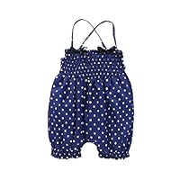 LXXIASHI Cute Newborn Infant Baby Girls Strap Polka Dot Romper Jumpsuit Piece Pants Bloomer Clothing Outfit Blue