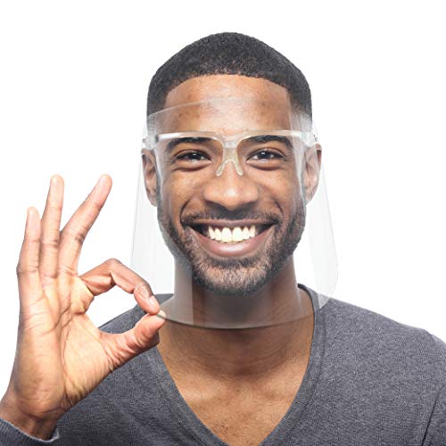 [10 Pack] Face Shield with Glasses Frames Anti Fog Face Shield for