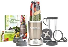 NutriBullet Pro - 13-Piece High-Speed Blender/Mixer System with Hardcover Recipe Book Included (900 Watts)