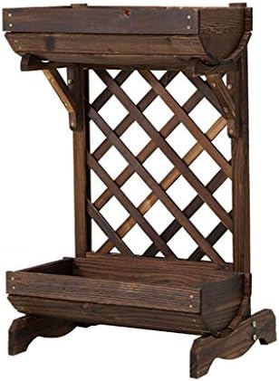 LIYANHJ Wooden Flower Rack Plant Stand Flower Display Flowerpot Storage Rack Floor-Standing Grid Potted Shelf for Balcony Indoor