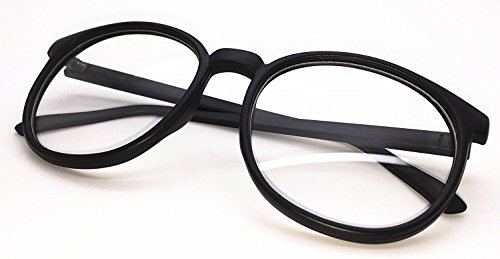 FancyG Retro Vintage Inspired Classic Nerd Round Clear Lens Glasses Eyewear