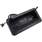 Conference Table Connectivity Box with 4 AC Power + 2 RJ45ï¼ˆCAT6ï¼‰ + 1 Audio 3.5mm + 1 VGA + 1 HDMI + 1 USB 3.0 with 5.58ft Power Cord