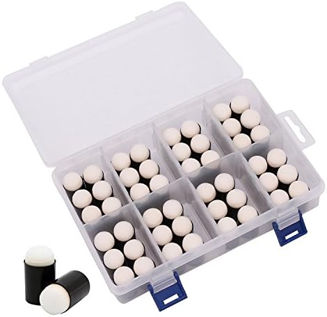 Wisehands Paint Sponge Dauber-Floral Brushes Work with Ink Paint Chalk and More- Easy to Use- for Adults and Children-Color Black and White- Large Pack of 50 pieces