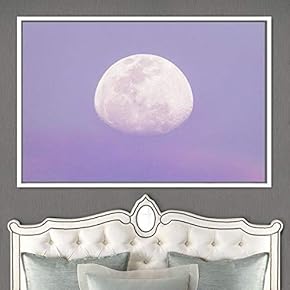 signwin Framed Canvas Wall Art Lunar Eclipse Aerial...