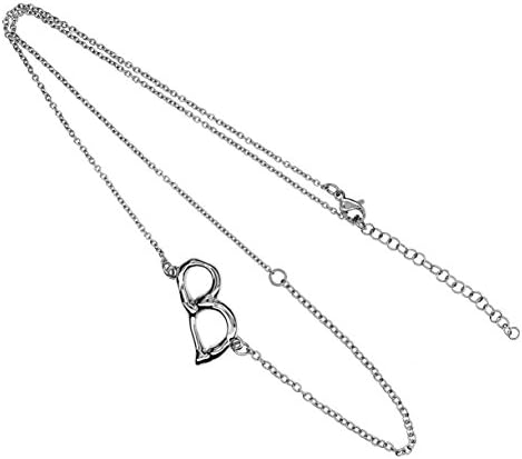 KEB1 Tiny Stainless Steel Sideways Initial Necklace Silver Rugged Letters Charm Pendant for Women Fashion Jewelry Valentines Day