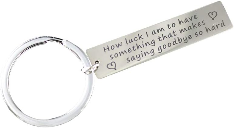 MeiligoGoing Away Gift Say Goodbye Keychain Farewell Gift for Best Friend Coworker Colleague
