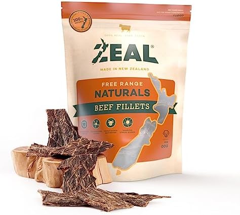 Zeal Pet Food Free Range Naturals Beef Jerky Dog Treats 125G