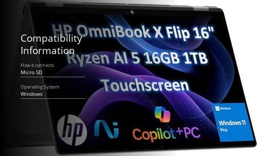 2025 HP OmniBook X Flip (Next Gen Envy x360) 2 in 1 Touchscreen Laptop (16