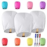 All Natural Shop 11 Pack Chinese Sky Lanterns - Color, Eco Friendly, 100% Biodegradable. Wire-Free Paper Japanese Prime Lantern To Release In Sky. (Multicolored)