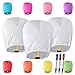 All Natural Shop 11 Pack Chinese Sky Lanterns - Color, Eco Friendly, 100% Biodegradable. Wire-Free Paper Japanese Prime Lantern To Release In Sky. (Multicolored)