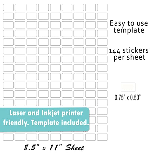 Royal Green Rectangular Printable Removable Labels Excellent Results ...