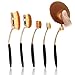 MixBeauty New Fashionable Super Soft Oval Toothbush Makeup Brush Set Foundation Brushes Contour Powder Blush Conceler Brush Makeup Cosmetic Tool Set Rose Gold (5pcs Rose Gold)