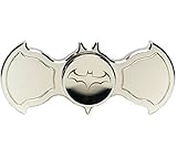 Batman Fidget Spinner. BRASS, Metal, Silver Bat Shaped Fidget Hand Spinner. SOLID, Durable. Stress Reducer & Perfect for ADHD, ADD, Anxiety. 100% Satisfaction Guarantee