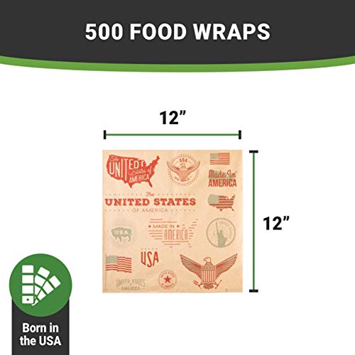 Restaurantware 12 Inch Deli Papers, 200 Born In The USA Sandwich