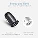 Bekerbro Small USB Car Charger, Zinc-alloy Shell 4.8A 24W Dual Smart Port for iPhone 7 / 6s / Plus, iPad Pro / Air 2 / mini, Galaxy S7 / S6 / Edge / Plus, Note 5 / 4, LG, HTC and More (Space Grey)