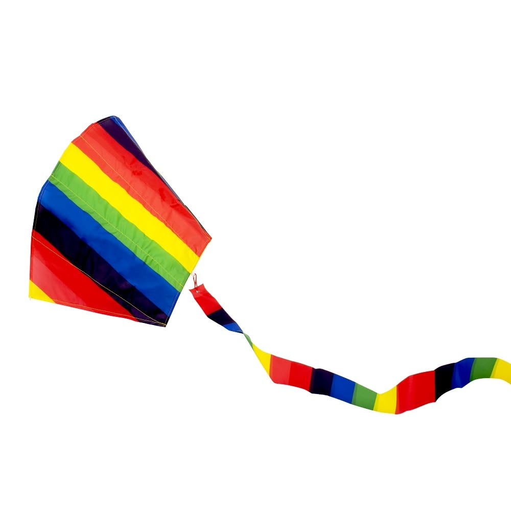 BROOKITE from Peterkin | Rainbow Foil Kite | Multicolour - 36cm x 54cm - kids kite with 1 handle | Kites | Outdoor Toys | Sports & Leisure | Ages 3+