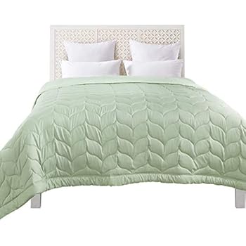 Dreamhood Bedding Blanket Down Alternative Lightweight Quilted Blanket, Green Queen Size