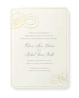UPC 634680126165 product image for Gold Foil Border Print at Home Wedding Invitation Kit (B01696Q5MK) | upcitemdb.com