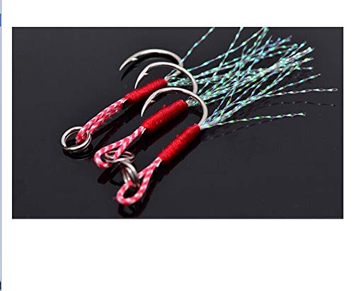 CCH-Hooks, 50pcs Entwurf 13/0 High Carbon Stahl Assist Haken Sea Angelhaken Gamma Katz Haken (Size : 12) – Bild 4