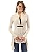 PattyBoutik Women Buckle Braid Front Cardigan (Beige Small)