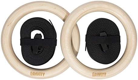 Gravity Fitness Anillos de Gimnasia de Madera-Anillos de Gimnasio ...
