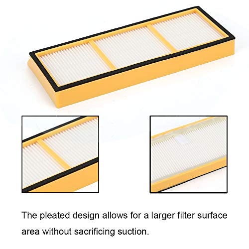 Vacuum Cleaner Filter Side Brush Replacement Accessories Replenishment Kit Compatible with Shark ION Robot RV700 RV720 RV750 RV750C RV755 (4 Filters +6 Side Brushes) - Thumbnail 3
