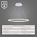 CHYING Modern Chandeliers, Modern Pendant Light, Round Shape LED Adjustable Hanging Light with Adjustable Height for Kitchen Island, Dining Room, Bedroom, Living Room, 24W, Cool White=6500K