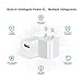 HONGGE USB Wall Charger, 1A/5V Universal Portable Travel Adapter High Speed 1.0A output for iPhone, iPad, HTC, LG,iPod,Nokia [3 PACK] (white) …