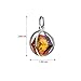 Ian and Valeri Co. Amber Sterling Silver Millennium Collection Spherical Contemporary Pendant Cube