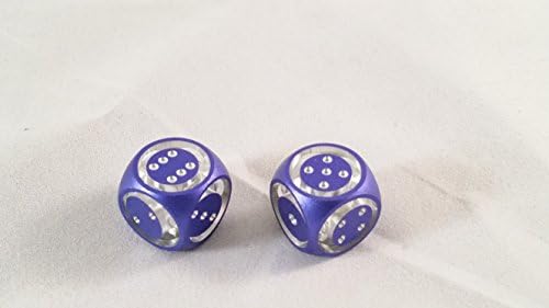 Aluminum Dice - Precision Machined - Floating Style - Blue Anodized - One Pair