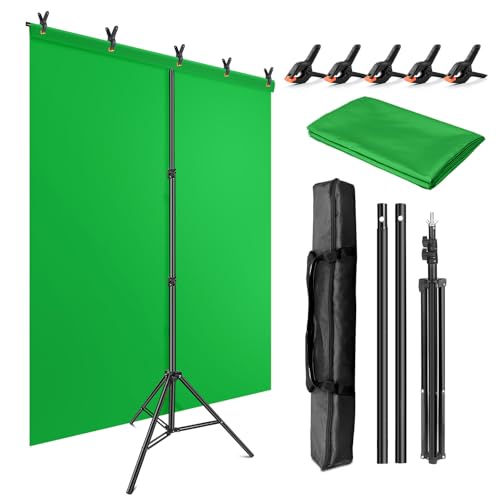 JEBUTU Green Screen Backdrop Kit with Stand