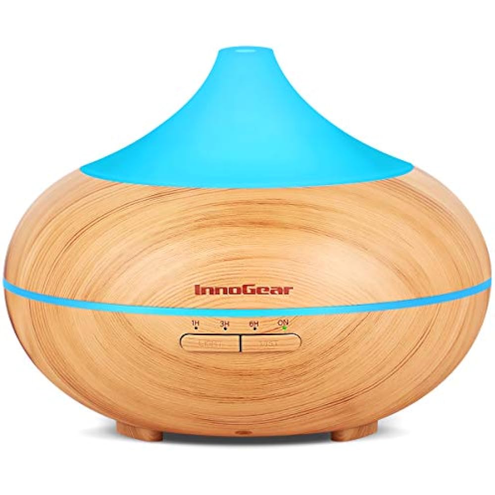 500ml Aromatherapy Essential Oil Diffuser Wood Grain Diffusers Cool