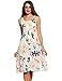 Zeagoo Women's Button Up Sleeveless Floral Print Flowy Party A Line Dress