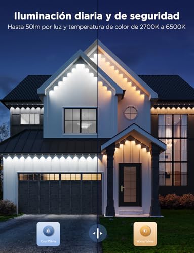 Govee - Luces permanentes para exteriores Pro, 100 pies con 60 luces LED RGBIC para iluminación diaria y acentuada, 75 modos de escena para decoración al aire última intervensión, IP67 impermeable