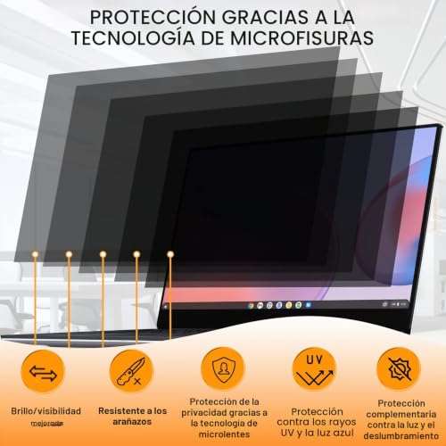 Mamol 14 Inch Privacy Filter,16:10,Laptop Screen Filters Compatible with HP/Dell/Acer/Lenovo/Thinkpad/Samsung/ASUS,Detachable Anti-Blue Light Protection PC Screen