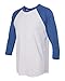 Next Level Unisex Triblend 3/4-Sleeve Raglan L Vin Ryl/ Htr Wht