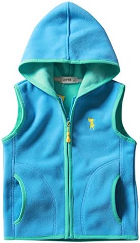 Girls Polar Fleece Waistcoat Sleeveless Hand Pockets Zipper Up Spring Outwear Vest 4-5T Blue