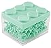 Stackable Brick Container with Push Pins - Qty 200 (Mint Green)