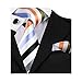 Barry.Wang Christmas Ties,Designer Handkerchief Cufflink Necktie Clip Set Gifts