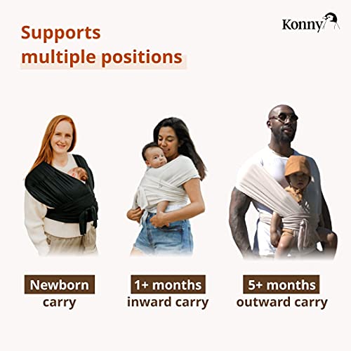 Konny Baby Wrap Carrier, HassleFree Moisture Wicking and Breathable