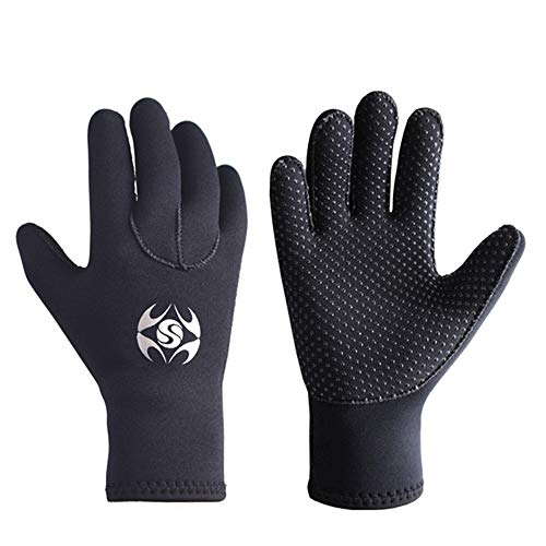 Onefeng Sports Wetsuit Gloves 3mm Neoprene Five Finger Diving Gloves Anti Slip Flexible Thermal Material for Snorkeling Swimming Surfing Sailing Kayaking (Medium) - Thumbnail 6
